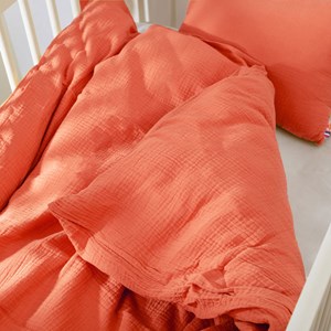 Housse de couette en coton bio fraise