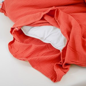 Housse de couette en coton bio fraise