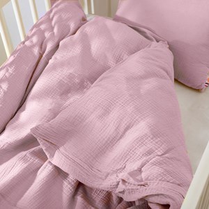 Housse de couette en coton bio rose