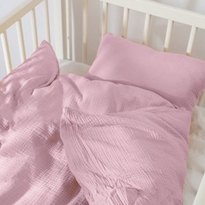 Housse de couette en coton bio rose