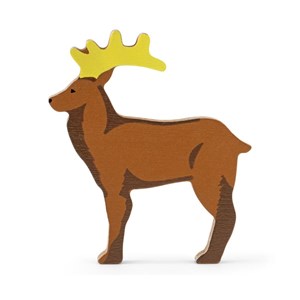 Figurine en bois fsc cerf