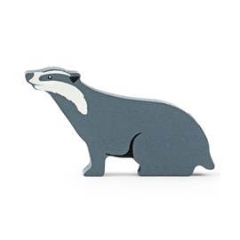 Figurine en bois fsc blaireau