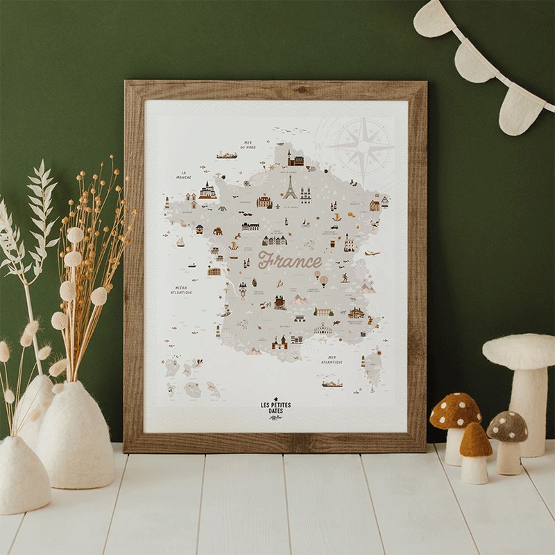 Affiche carte de france (Les Petites Dates) - Couverture