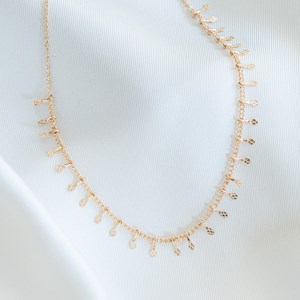 Collier ras de cou pampilles or