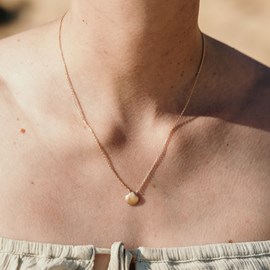 Collier coquillage or st jacques plage