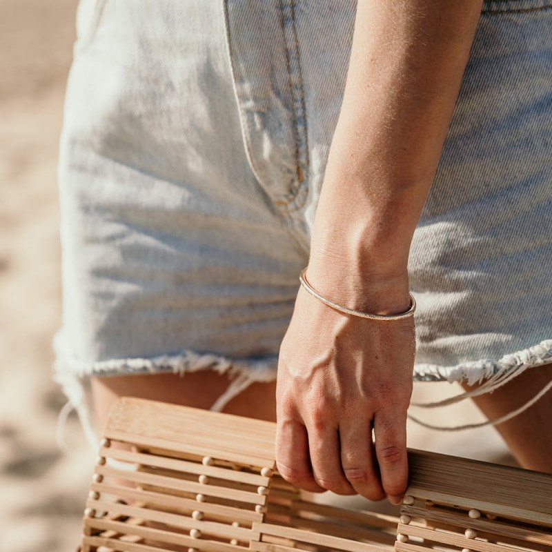 Bracelet jonc or créateur symboles