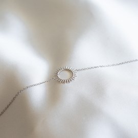 Bracelet argent mode  pendentif soleil