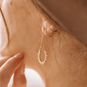 Boucles d'oreilles plaqué or soleil