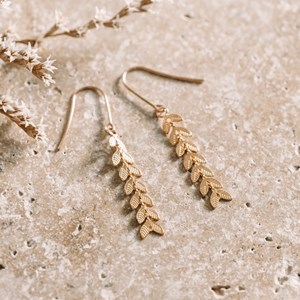 Boucles d'oreilles or mode epis de blé