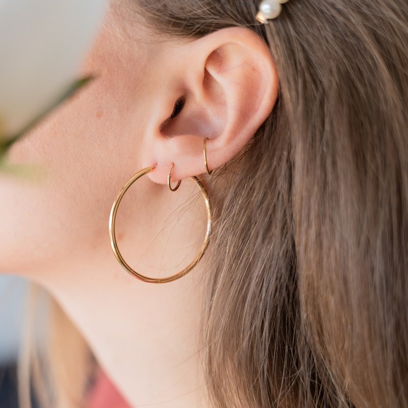 Nerina Bijoux - Boucles d'oreilles créoles anneaux or