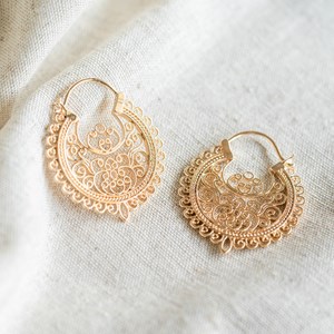 Boucles d'oreilles orientales plaqué or