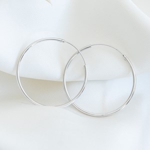 Boucles d'oreilles créoles argent