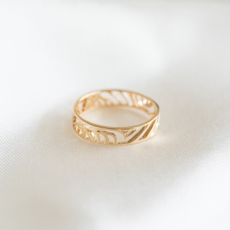 Nerina Bijoux - Bague fine tendances motifs plaqué or