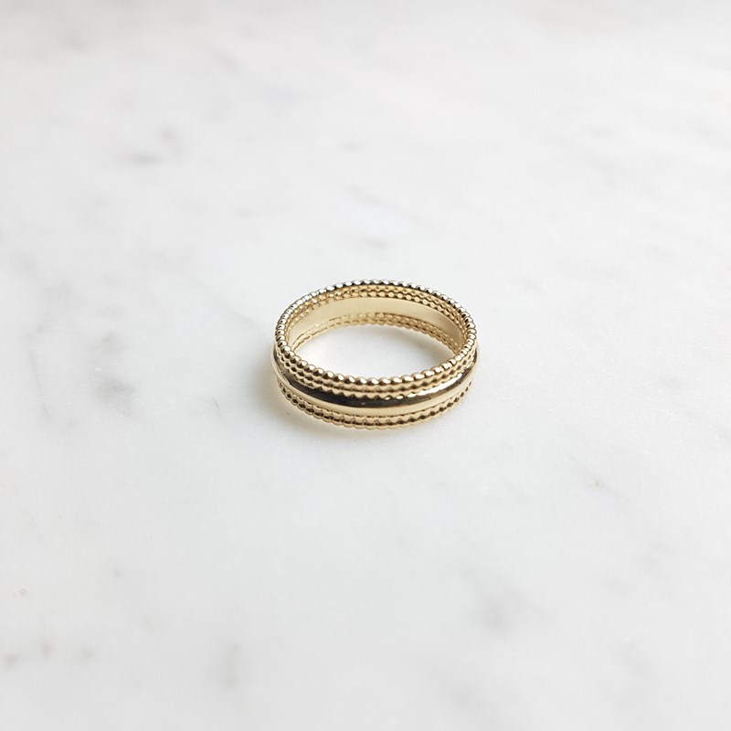 Bague fine plaqué or mode couronne