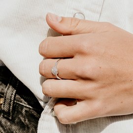 Bague fine argent pierre zirconium