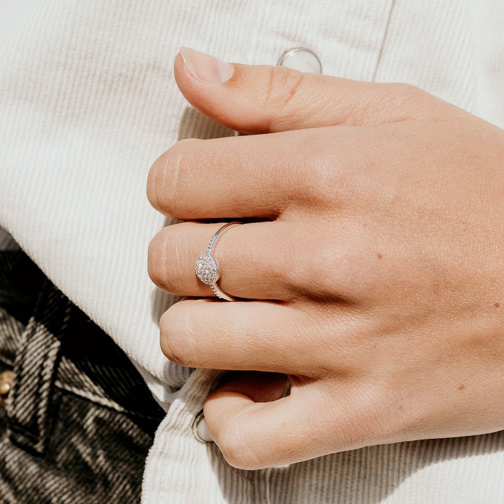 Bague fine argent pierre zirconium