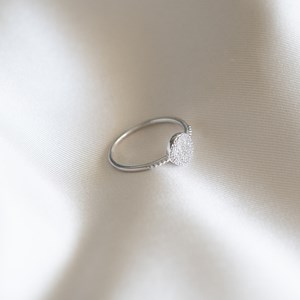 Bague fine argent pierre zirconium
