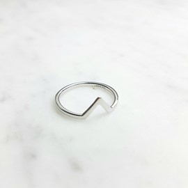 Bague fine argent mode tendance triangle