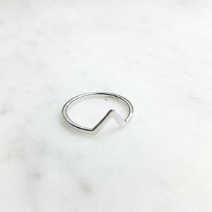 Bague fine argent mode tendance triangle