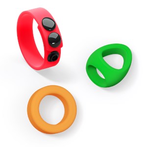 Kit d'anneaux péniens - néon rings Multicolore