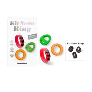 Kit d'anneaux péniens - néon rings Multicolore