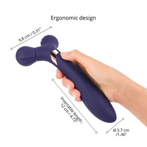 Vibromasseur 2en1 - fireball Bleu foncé