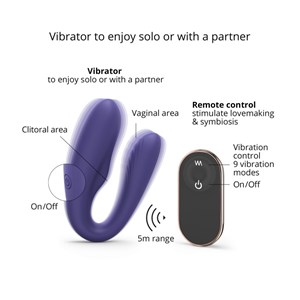 Vibromasseur couple - match up Bleu foncé