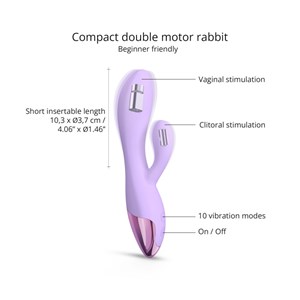 Sextoy double stimulation - funky bunny Violet