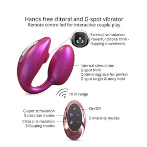 Oeuf vibrant télécommandé pour couple Rose