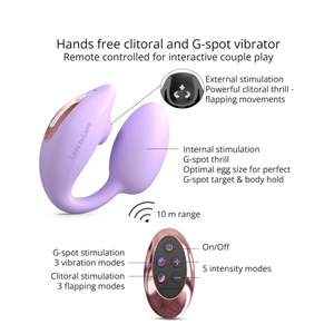 Oeuf vibrant télécommandé pour couple Violet