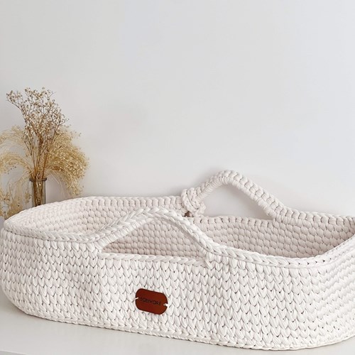 Babykare - Couffin en crochet avec matelas jade