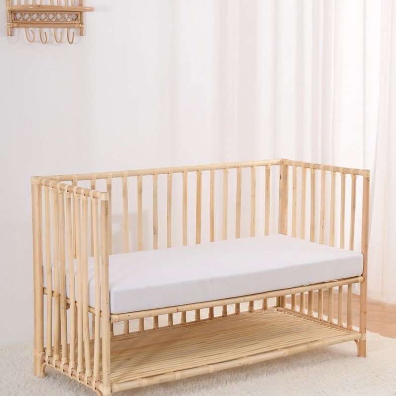 Lit évolutif 70x140 cododo rotin naturel (Babykare) - Image 2