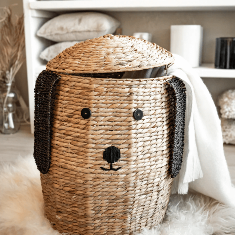 Babykare - Panier en jacinthe d'eau, max le chien