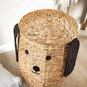 Panier en jacinthe d'eau, max le chien