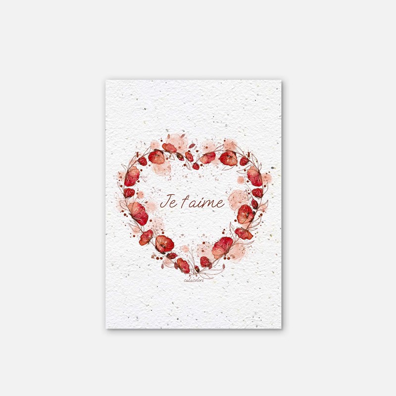 Carte à planter - coquelicots d'amour