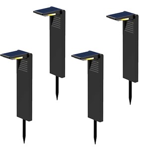 Lot de 4 balises solaires noir ostry