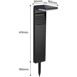 Lot de 4 balises solaires noir ostry