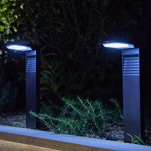 Lot de 4 balises solaires noir ostry