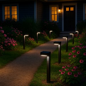 Lot de 8 potelets solaires à piquer noir ostry