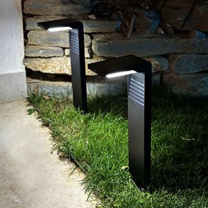 Lot de 8 balises solaires noir ostry