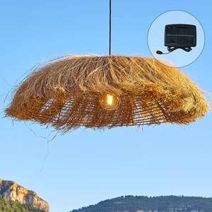 Suspension solaire bohème beige havana