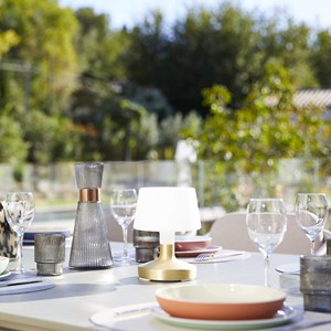 Lampe de table touch led doré helen