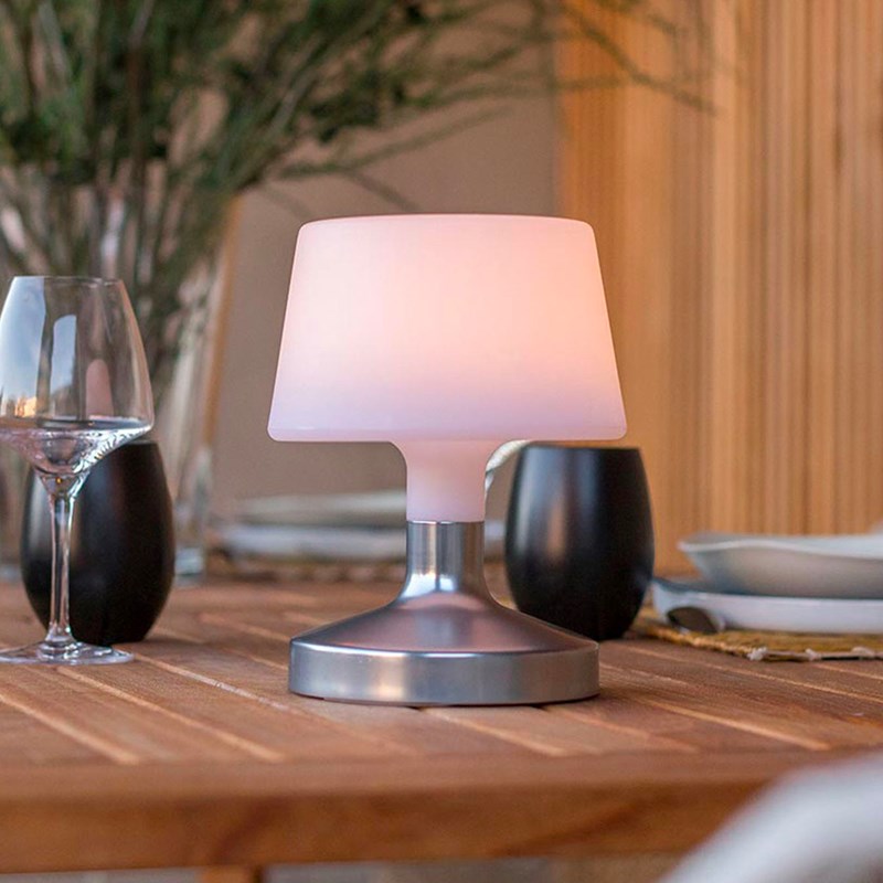 Lampe de table sans fil argent helen