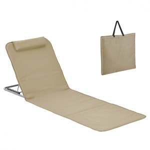 Tapis de plage avec dossier - beige