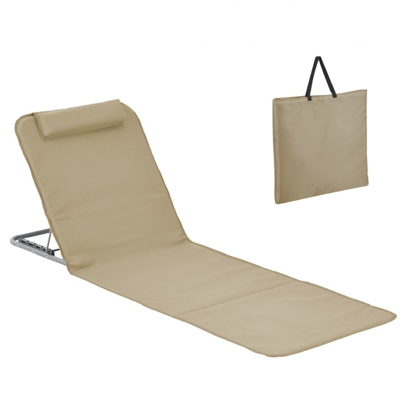 Linxor - Tapis de plage avec dossier - beige