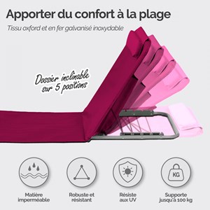 Tapis de plage - framboise