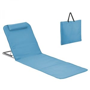 Tapis de plage avec dossier - bleu