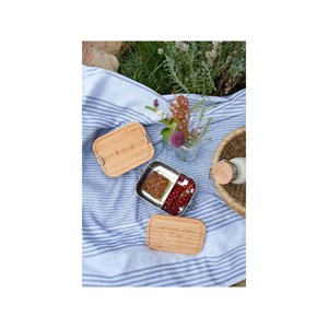 Boîte à goûter en inox et bambou ad