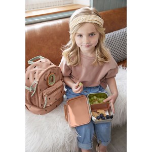 Boîte à goûter en inox happy prints