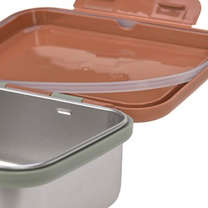 Boîte à goûter en inox happy prints